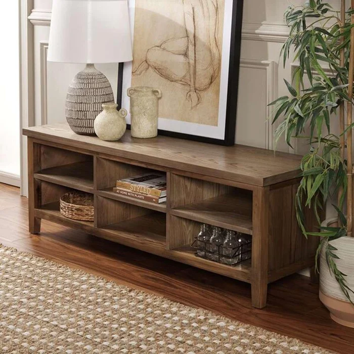 Safavieh – Saide 6 Shelf Media Stand – Oak – AMH6525C