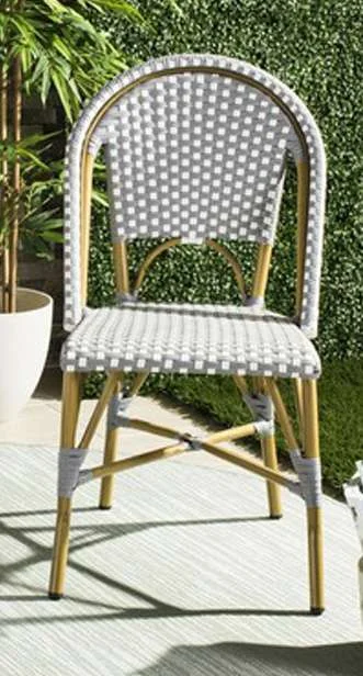 Safavieh – Salcha Side Chair – Grey – White (Set of 2) – FOX5210G-SET2