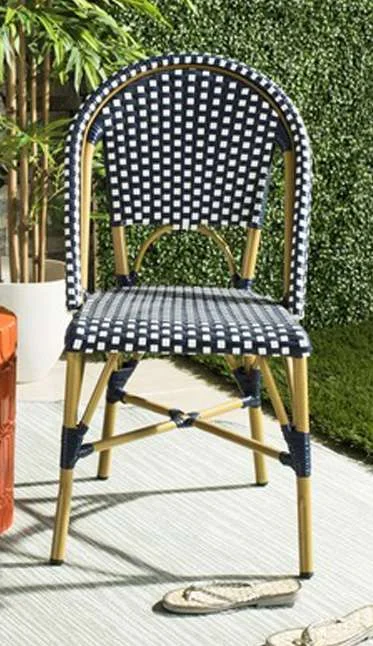Safavieh – Salcha Side Chair – Navy – White (Set of 2) – FOX5210F-SET2