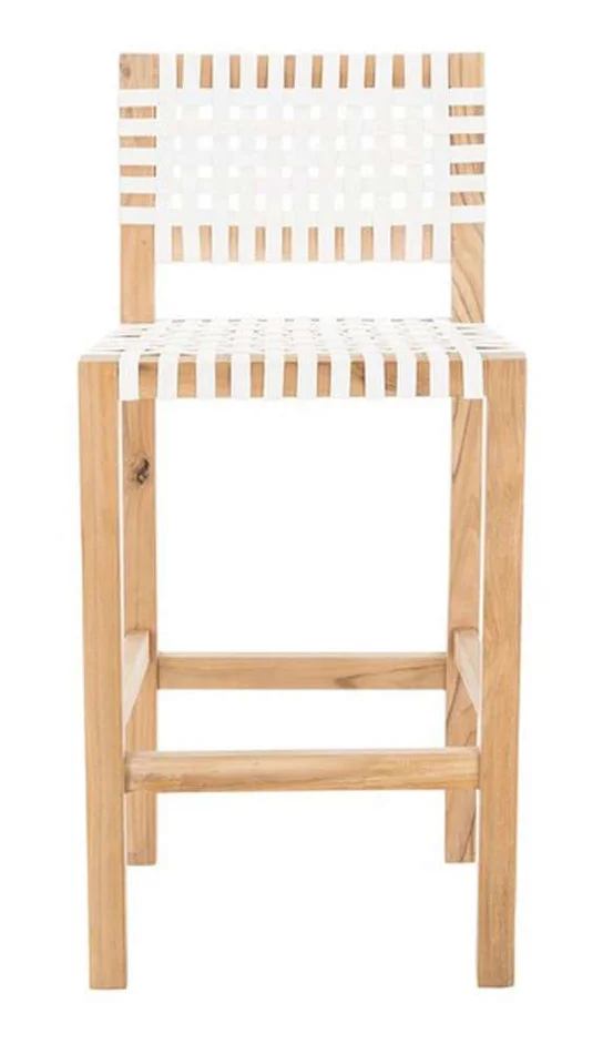Safavieh – Sorrento Counter Stool – Natural – White – BST1007A