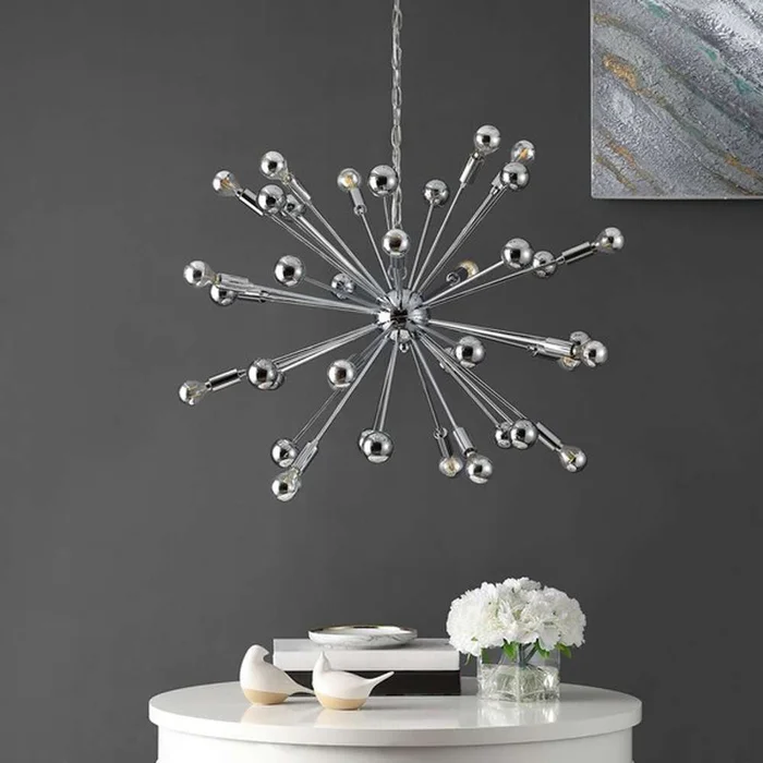Safavieh – Starburst Sputnik Pendant Lamp – Chrome – LIT4495A