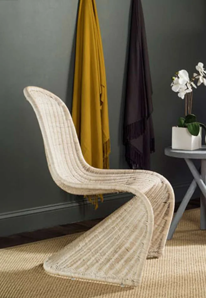 Safavieh – Tana Wicker Side Chair – Natural White Wash (Set of 2) – SEA8009A-SET2