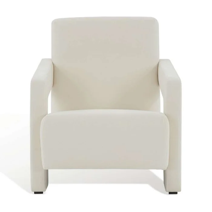 Safavieh – Taylor Modern Velvet Accent Chair – Ivory – SFV5046A