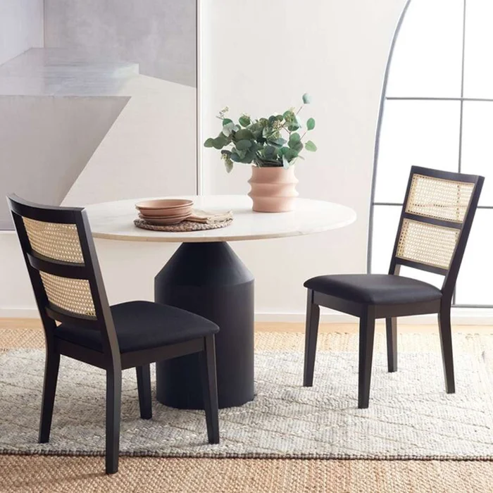 Safavieh – Toril Dining Chair – Black – Black (Set of 2) – DCH1013A-SET2