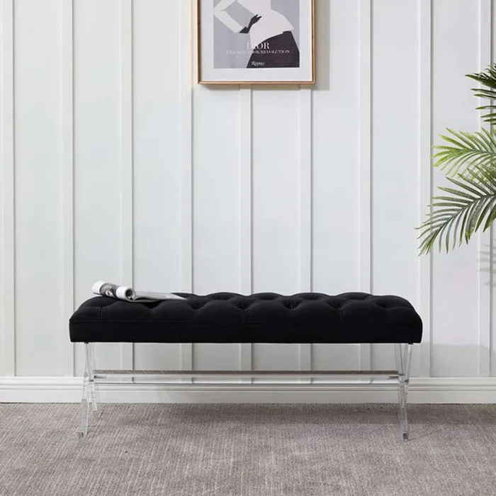 Safavieh – Tourmaline Acrylic Bench – Black – SFV4722E