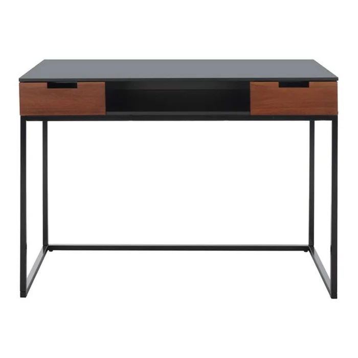 Safavieh – Vance 2 Drawer 1 Shelf Desk – Black – Brown – DSK5013A