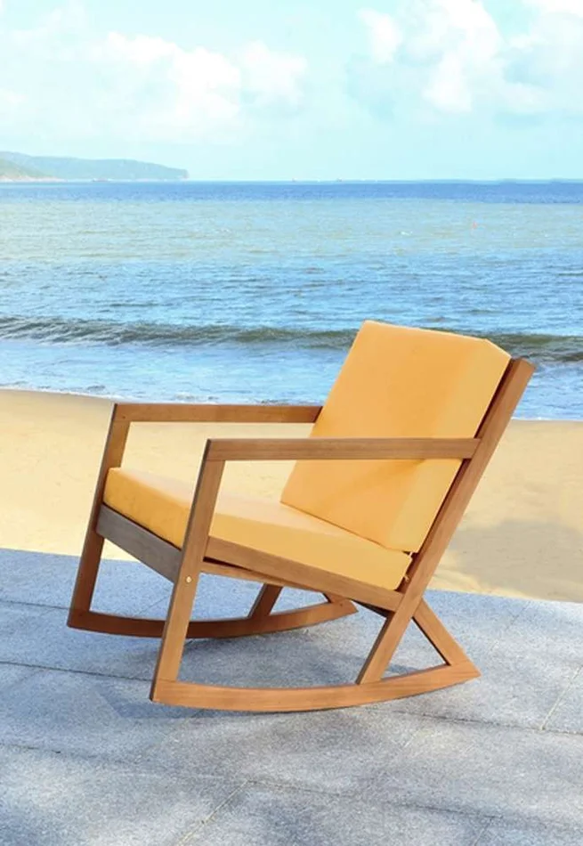 Safavieh – Vernon Rocking Chair – Natural – Yellow – PAT7013B