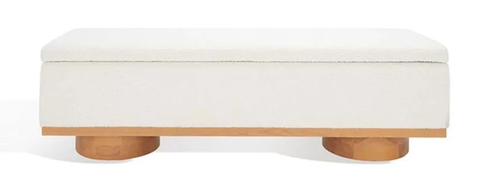Safavieh – Vianna Boucle Bench – Ivory – Natural – SFV5049B