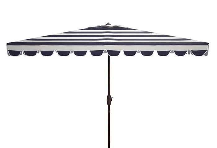 Safavieh – Vienna 6.5X10 Rect Umbrella – Black – White – PAT8311D