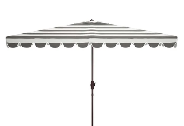 Safavieh – Vienna 6.5X10 Rect Umbrella – Grey – White – PAT8311B
