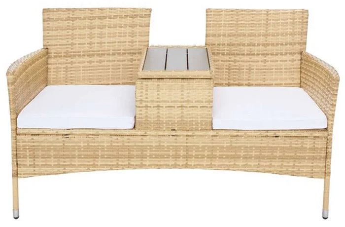 Safavieh – Viora Loveseat – Natural – White – PAT7710D