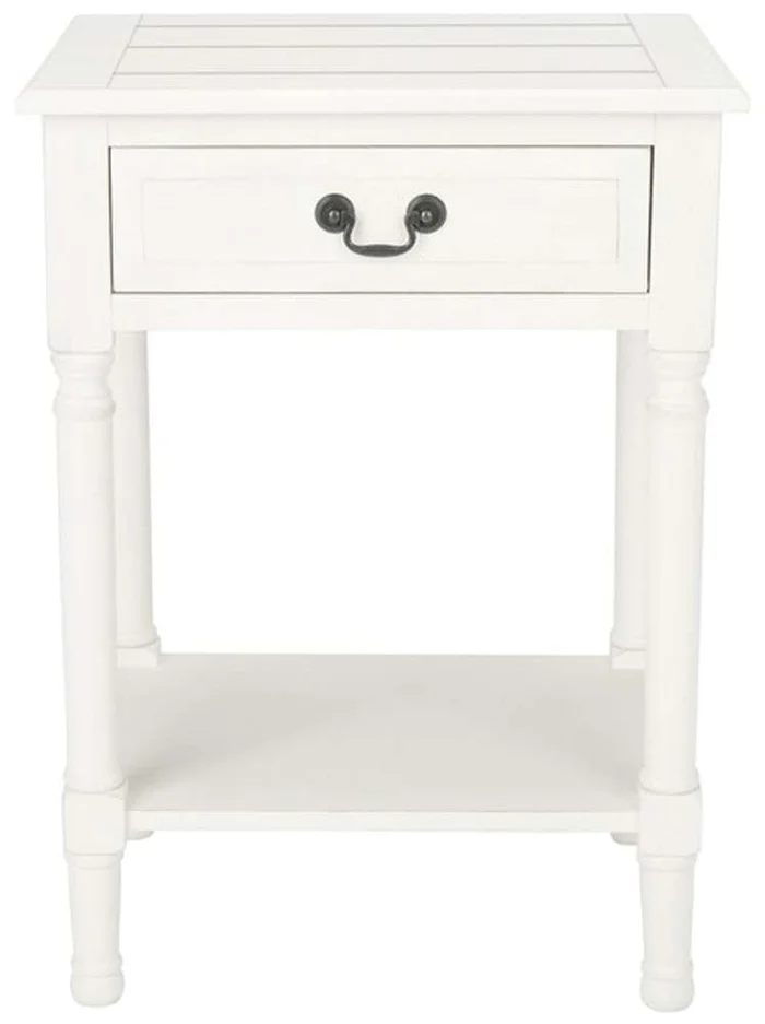 Safavieh – Whitney 1 Drawer Accent Table – White – ACC5705A