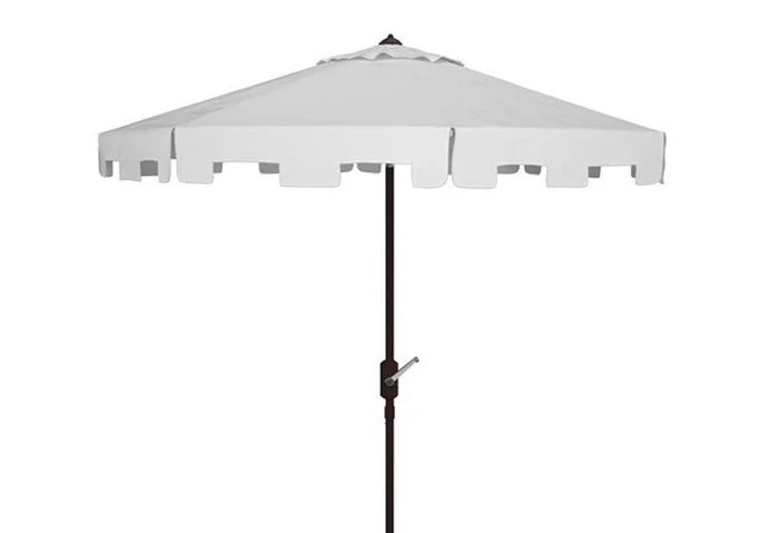 Safavieh – Zimmerman 11Ft Market Umbrella – White – PAT8100K