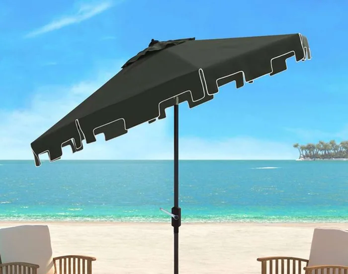 Safavieh – Zimmerman 9 Ft Market Umbrella – Dark Green – PAT8000B