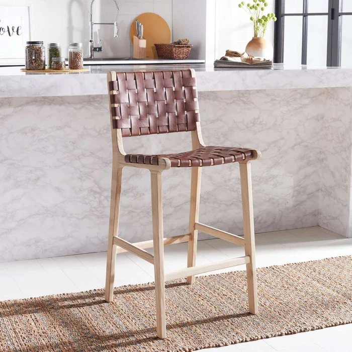 Safavieh Adah Leather Counter Stool – Cognac