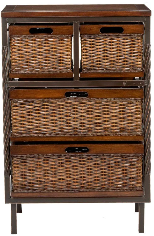 Safavieh Andrew 4 Drawer Storage Unit – Dark,Teak