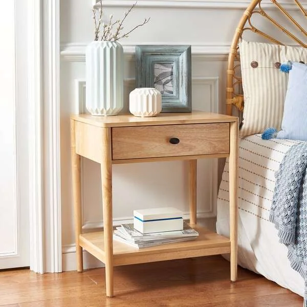 Safavieh Boden 1 Drawer Nightstand – Natural