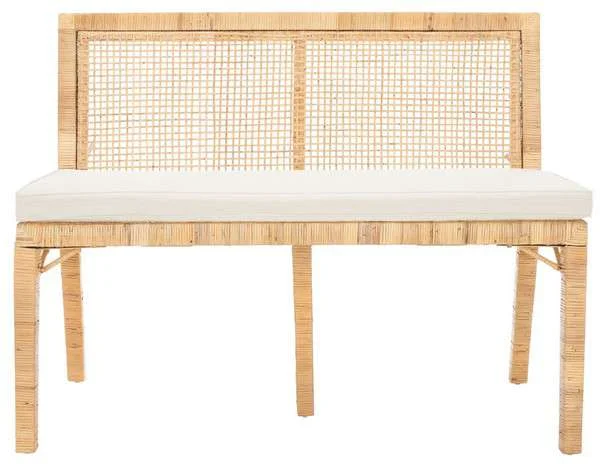 Safavieh Civility Antique Webbing Sofa Bench – Natural