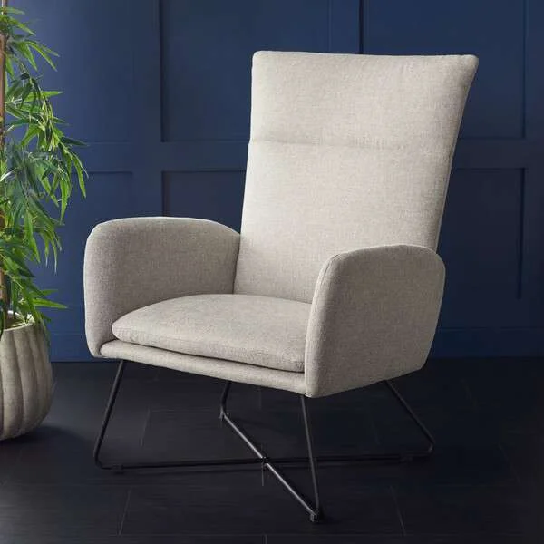 Safavieh Coleman Arm Chair – Light Gray