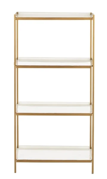 Safavieh Daniella 4 Tier Etagere – White,Brass
