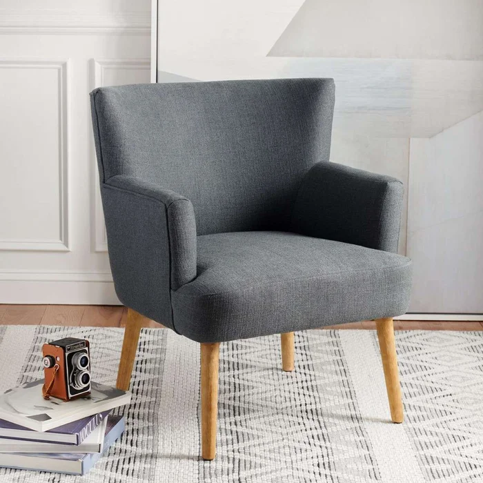 Safavieh Delfino Accent Chair – Dark Gray