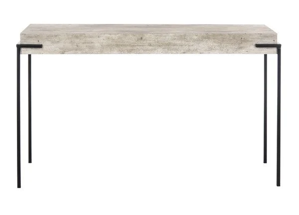 Safavieh Eli Rectangle Console Table – Light,Grey,Faux,Concrete,Black