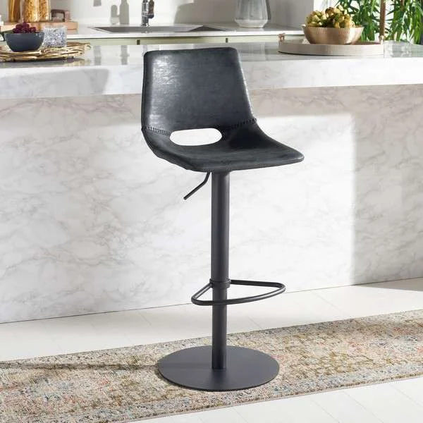 Safavieh Freya Gas Lift Bar Stool – Black