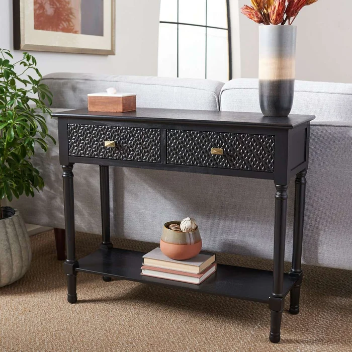 Safavieh Halton 2Drw Console Table – Black