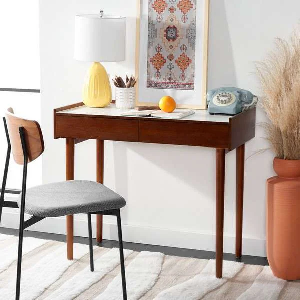 Safavieh Henley 2 Drawer Desk – Walnut