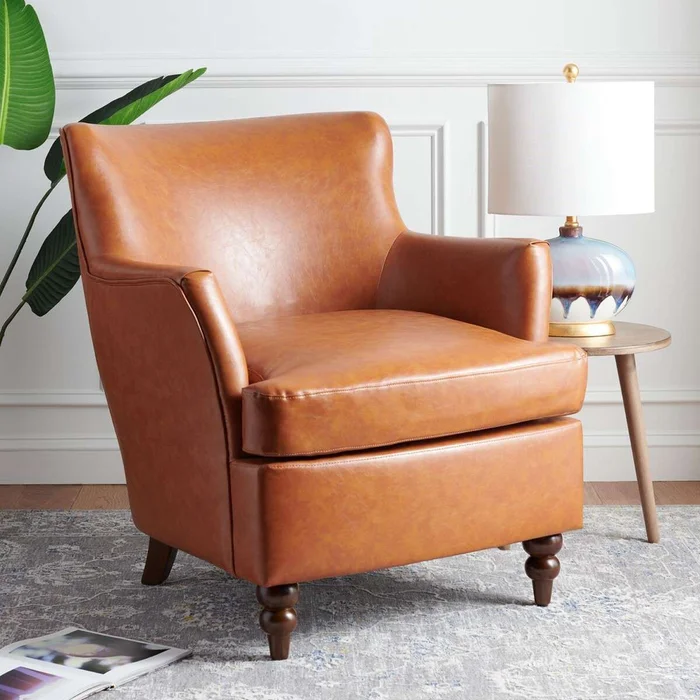 Safavieh Levin Accent Chair – Cognac