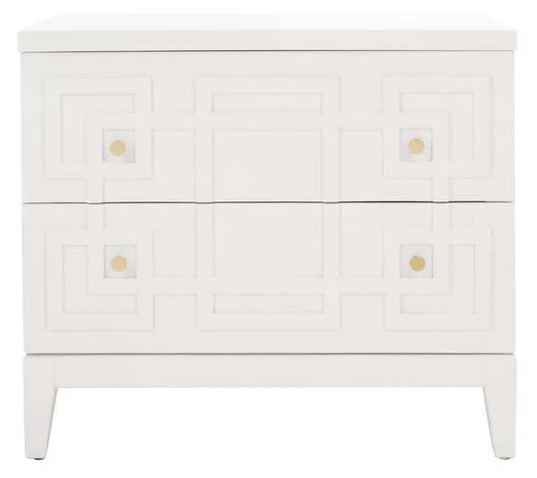 Safavieh Luiza 2 Drawer Nightstand – White