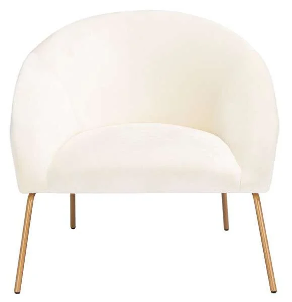 Safavieh Mandi Velvet Accent Chair – Cream Velvet