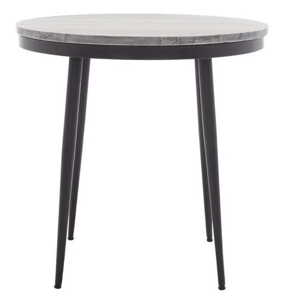 Safavieh Nylah Marble Side Table – Gray Marble