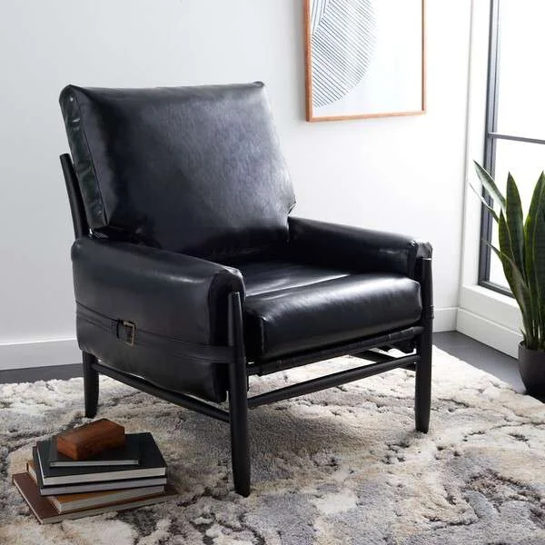 Safavieh Oslo Mid Century Arm Chair – Black