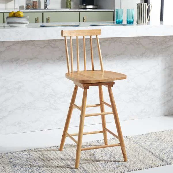Safavieh Quai Swivel Counter Stool – Natural