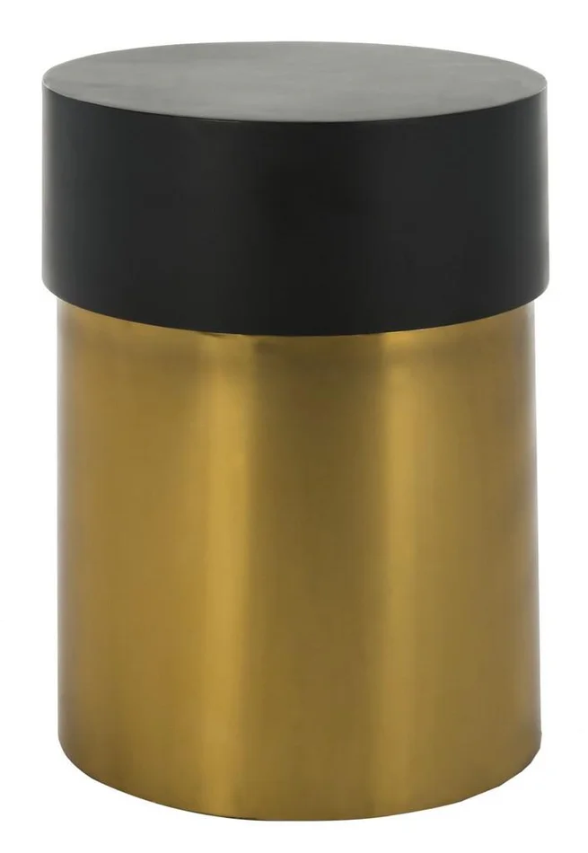 Safavieh Solstice Round Side Table – Black,Gold