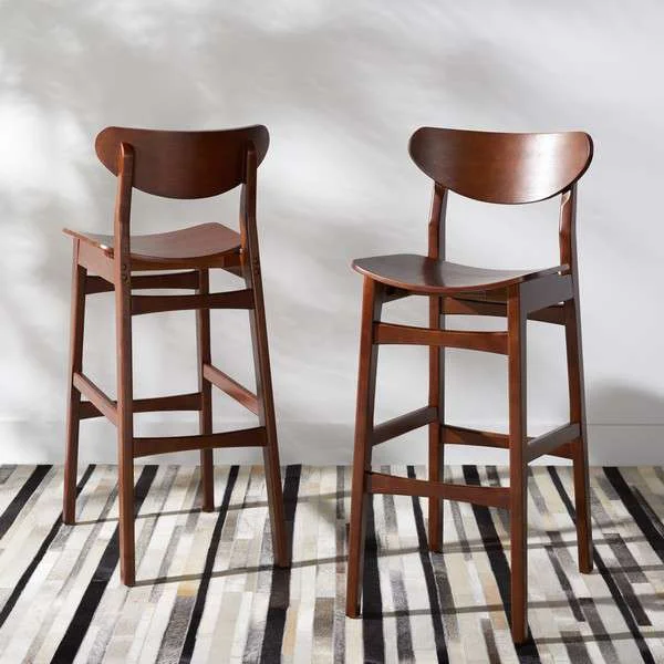 Safavieh Thaxton Bar Stool Set Of 2 – Walnut