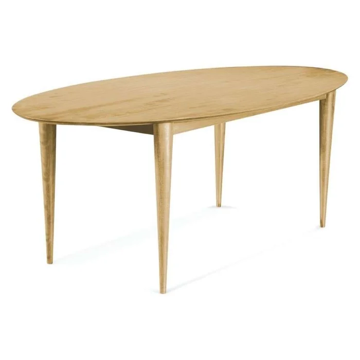 Saloom Furniture – Cona Ellipse Dining Table 36 x 70 x 29 in Natural – SCWE-3670-CON-Natural-G