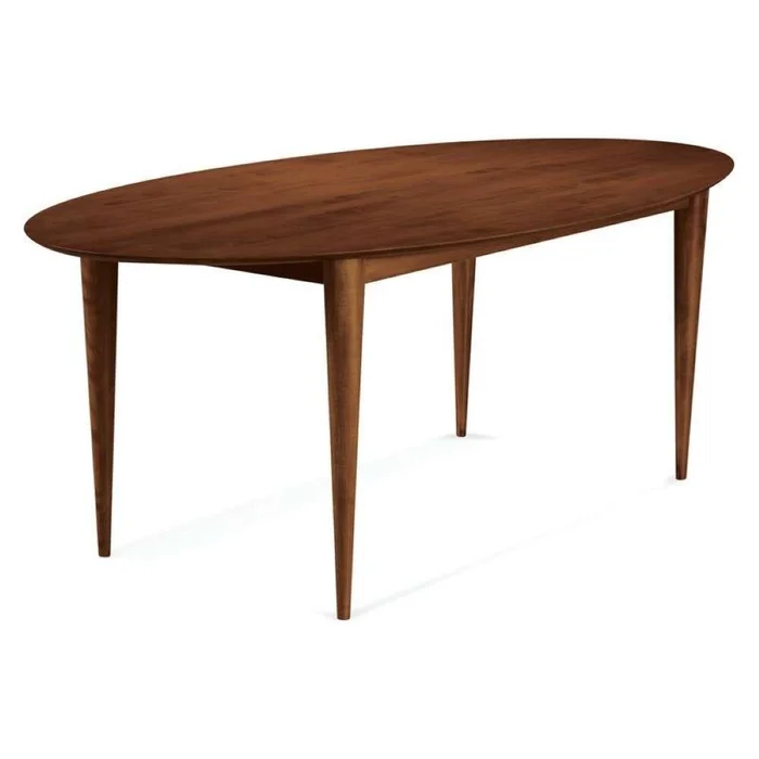Saloom Furniture – Cona Ellipse Dining Table 42 x 80 x 29 in Walnut – SCWE-4280-CON-Walnut-G