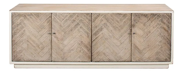 Sarreid Ltd – Amalia Tv Stand, Antique White – 53417-3