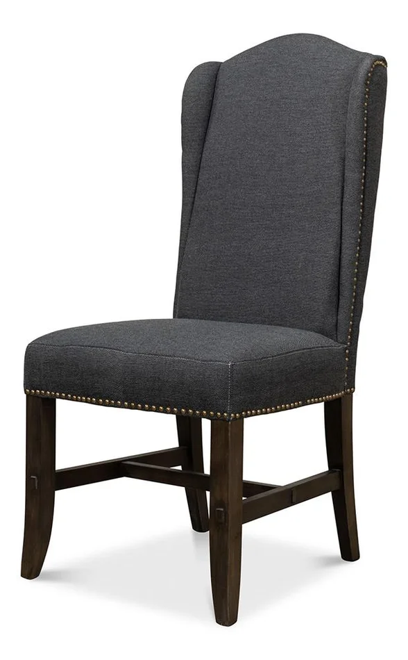 Sarreid Ltd – Black High Back Dining Chair (Set of 2) – 53174