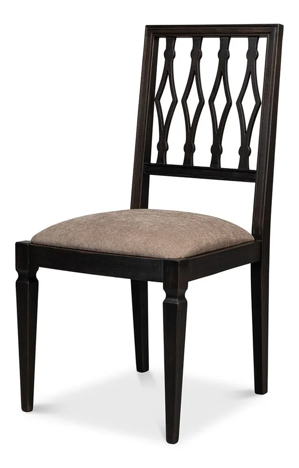 Sarreid Ltd – Diamond Side Chair, Nero, Mushroom (Set of 2) – U004-03F50