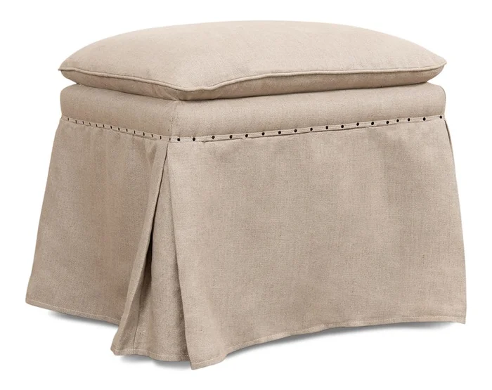 Sarreid Ltd – Draped Ottoman (Set of 2) – 27719