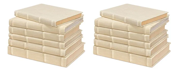 Sarreid Ltd – Ecru Linen Books, Set/12 – Ivory – 54072