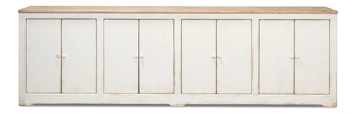 Sarreid Ltd – Eight Is Enough Sideboard,Whitewash – 40427-1