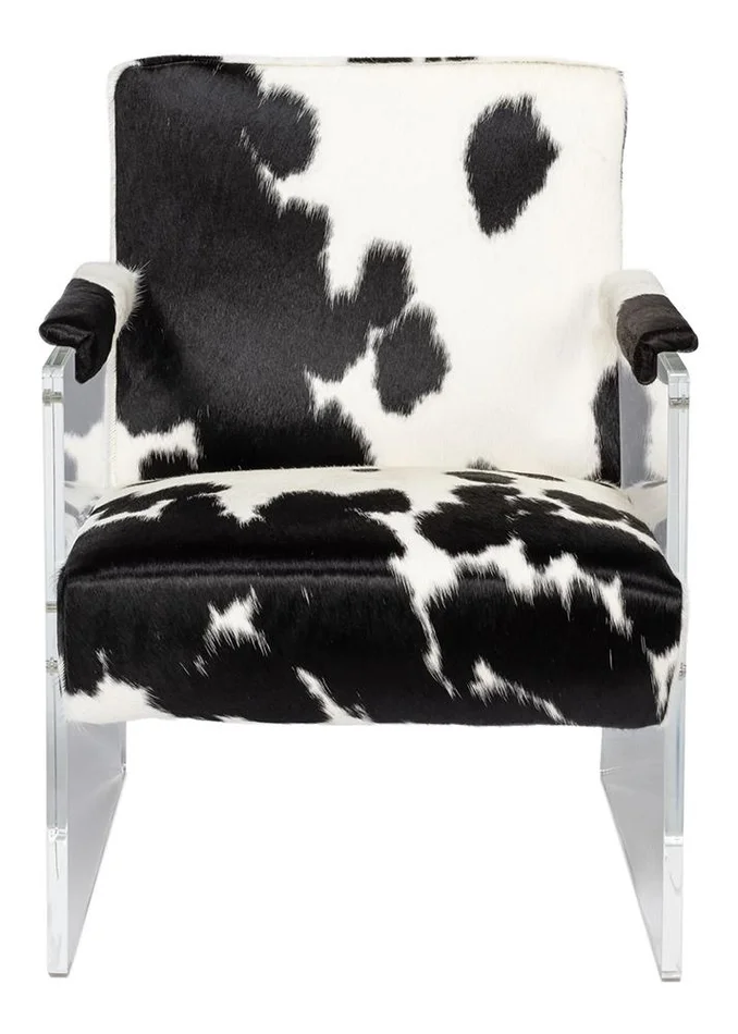 Sarreid Ltd – Holloway Armchair, Black & White – 54081