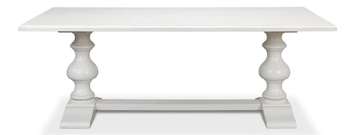 Sarreid Ltd – Lionisio Trestle Table, Cortina White – R085-79