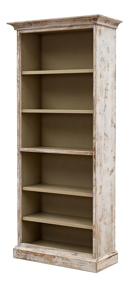 Sarreid Ltd – Open Shelf Bookcase, Cortina White – R243-79