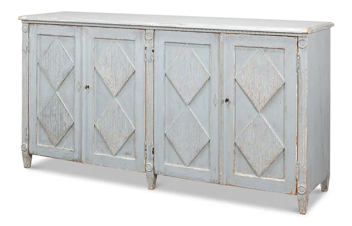 Sarreid Ltd – Roanne Sideboard – Blue – 40765