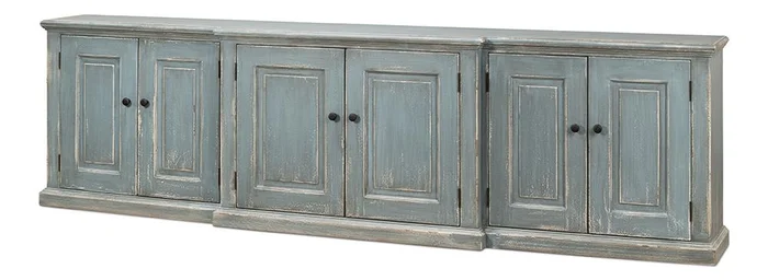 Sarreid Ltd – San Marco Bungalow Credenza – Blue – 53311
